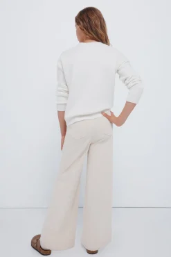 Calça culotte de microveludo cotelê para meninas