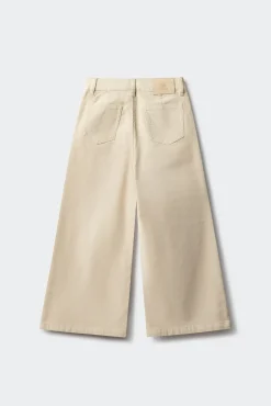 Calça culotte de microveludo cotelê para meninas