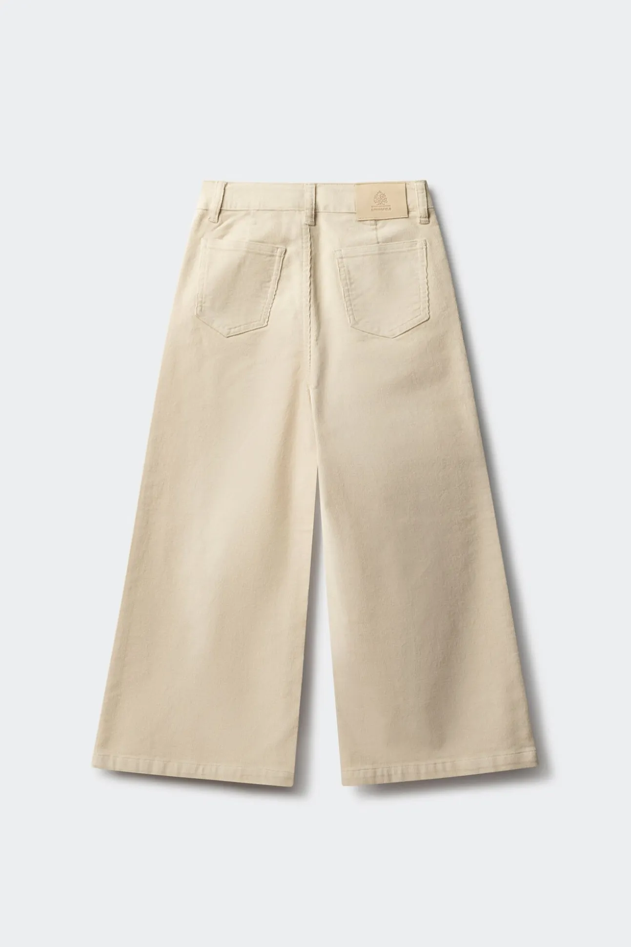 Calça culotte de microveludo cotelê para meninas