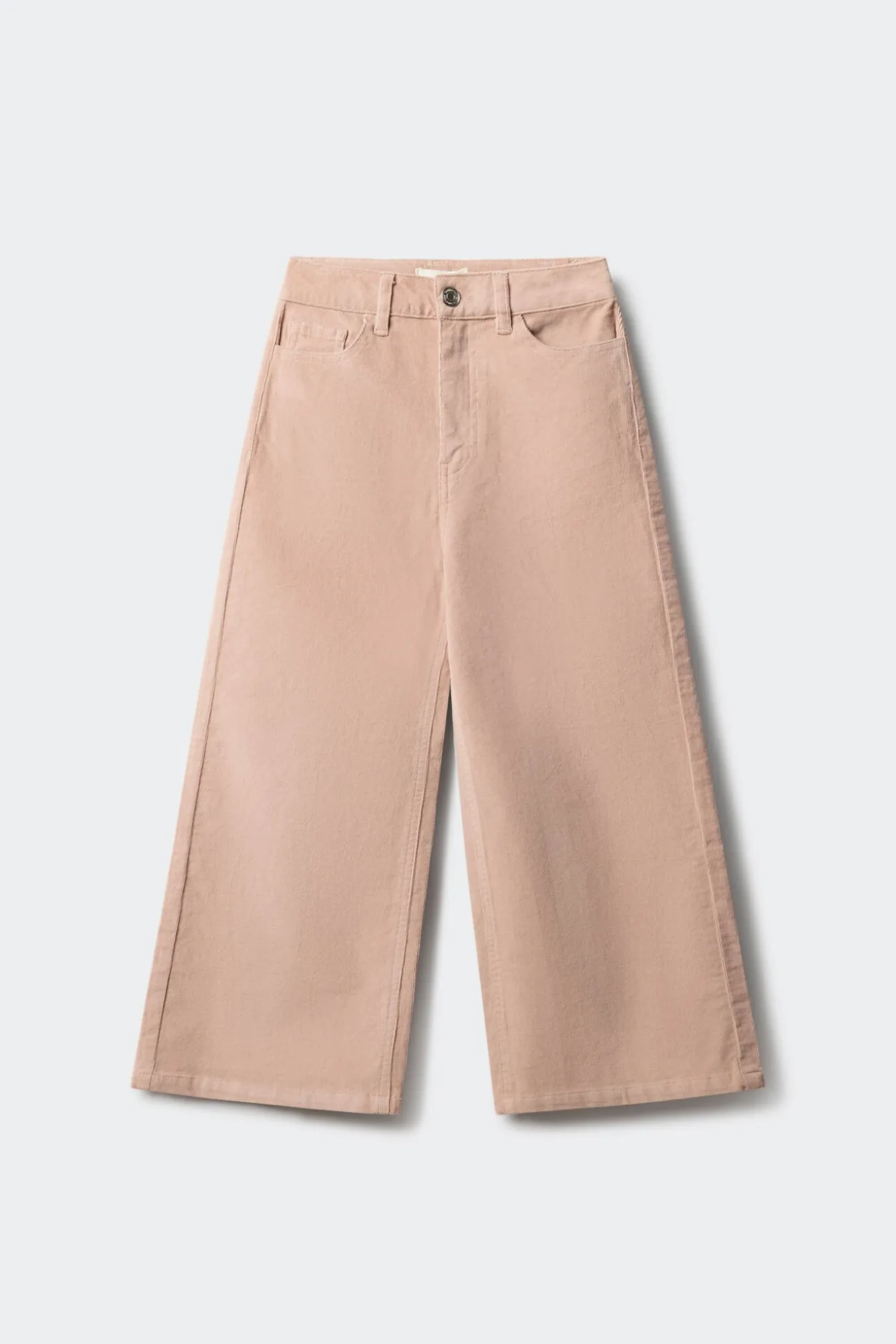 Calça culotte de microveludo cotelê para meninas