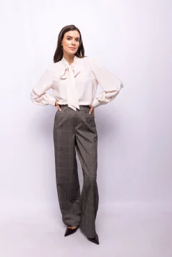 Calça de perna larga