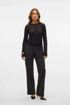 Calça de terno listradas