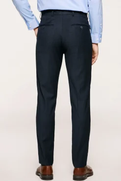 Calça de terno xadrez slim fit