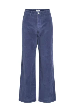 Calça de veludo cotelê de perna larga