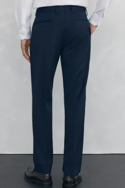 Calça estruturada azul slim fit bi-elástica