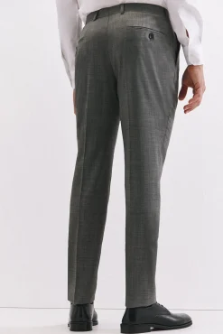 Calça estruturada cinza slim fit