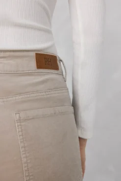 Calça flare de veludo cropped
