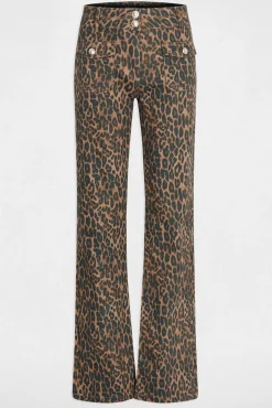Calça jeans bootcut de cintura alta