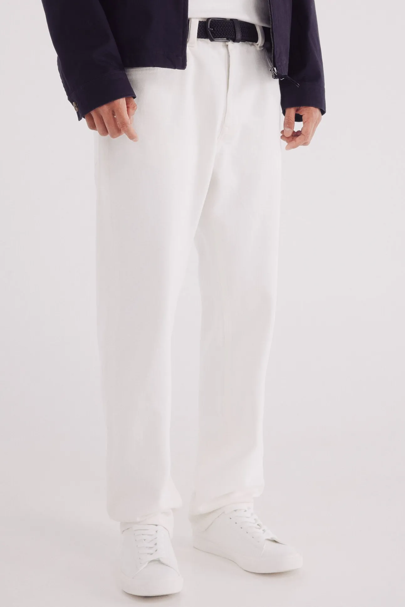 Calça jeans branca reta