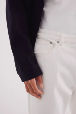 Calça jeans branca reta
