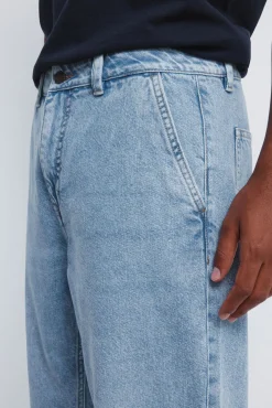 Calça jeans calças chino lavada