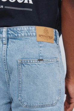 Calça jeans calças chino lavada