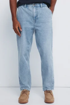 Calça jeans calças chino lavada
