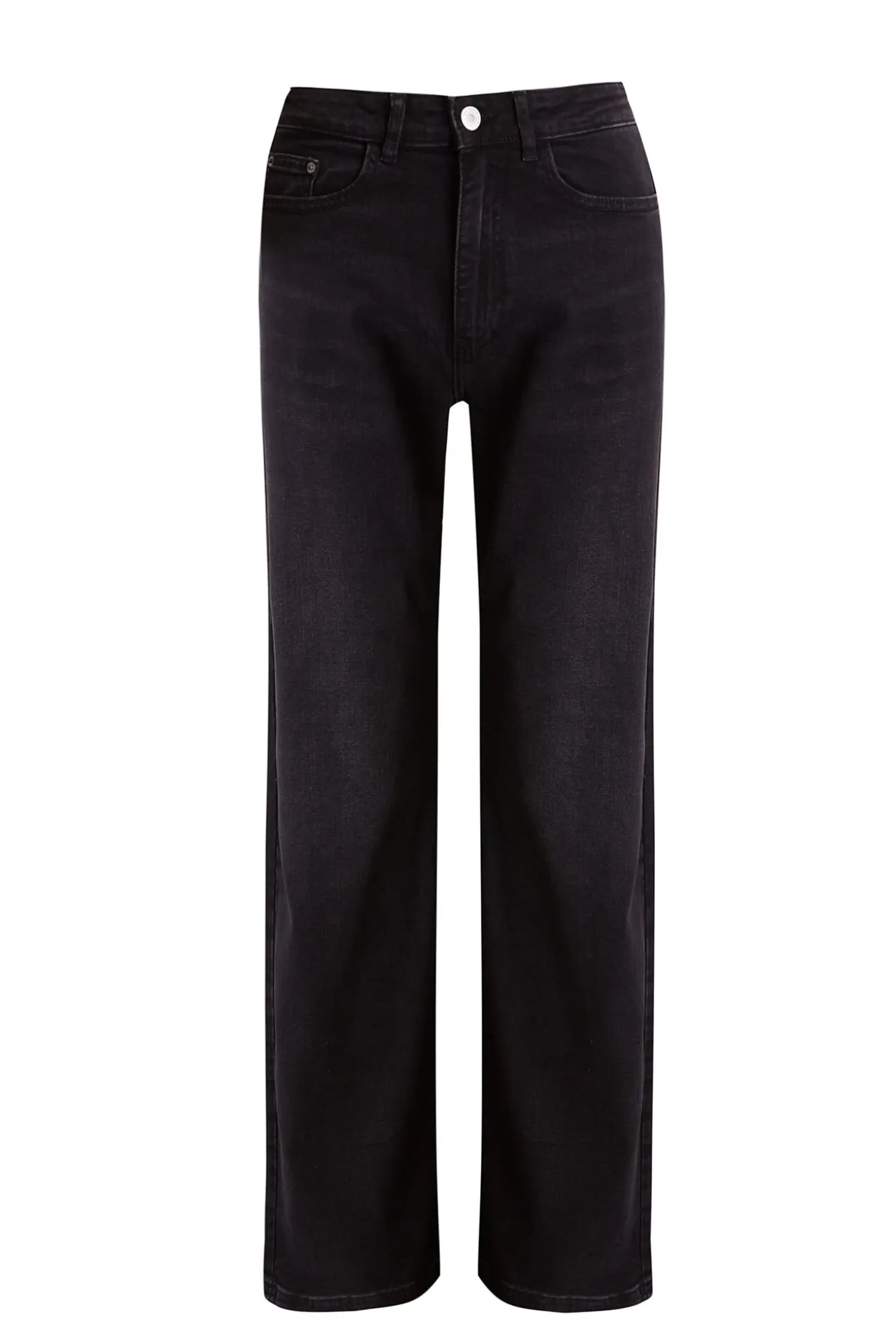 Calça jeans com abertura baixa
