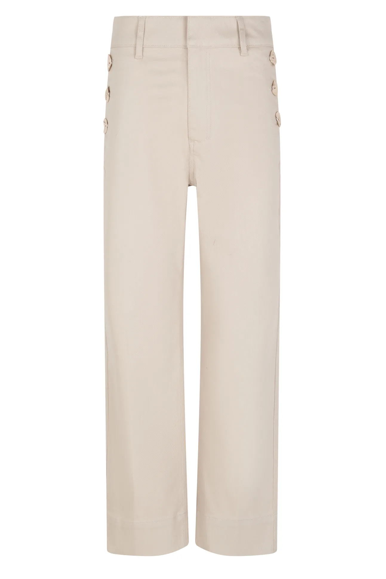 Calça jeans cropped de perna larga