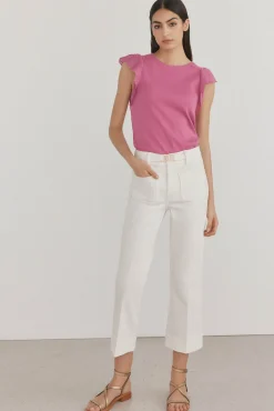 Calça jeans cropped Stovepipe