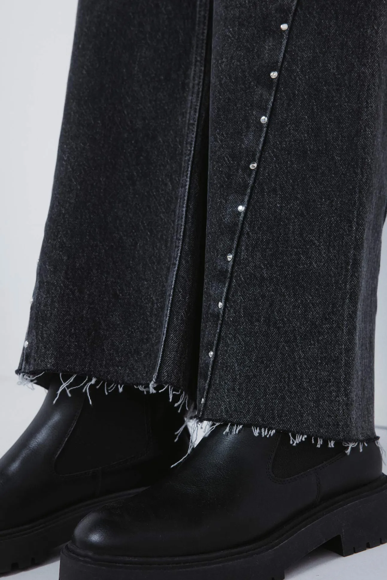 Calça jeans culotte com denim para menina
