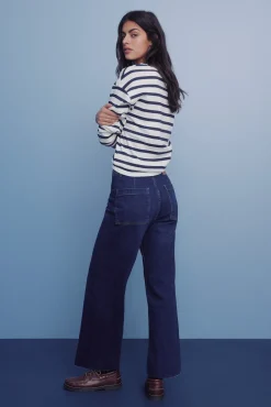 Calça jeans de marinheiro