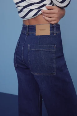 Calça jeans de marinheiro
