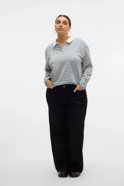 Calça jeans larga tamanho grande
