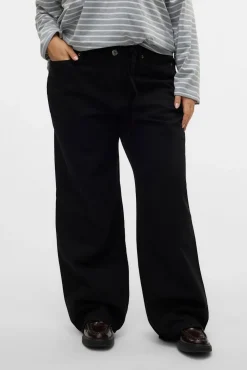 Calça jeans larga tamanho grande
