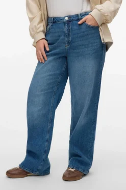 Calça jeans larga tamanho grande