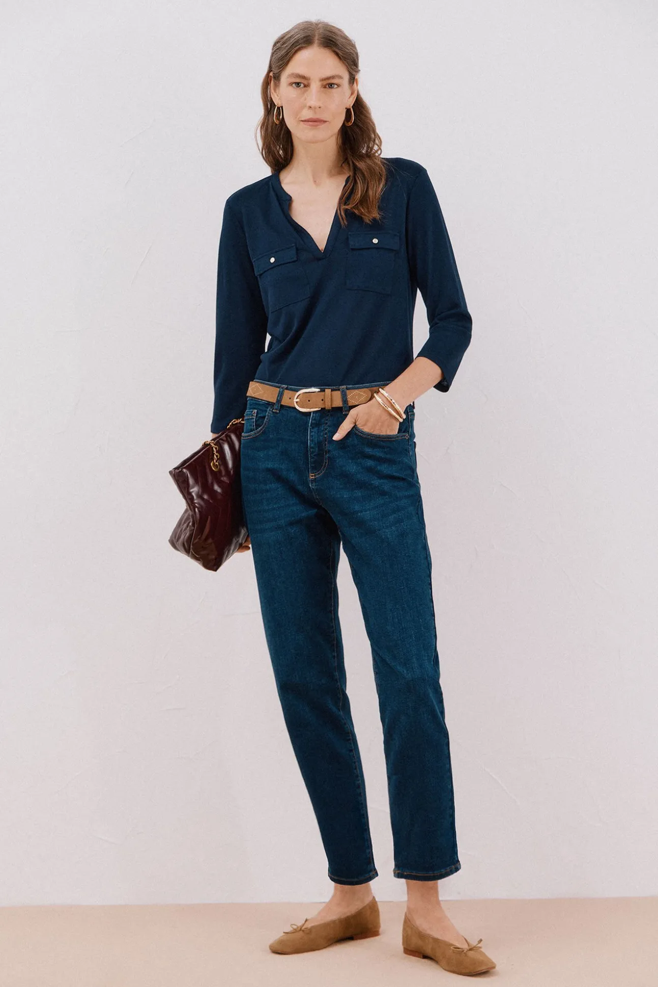 calça jeans mamãe