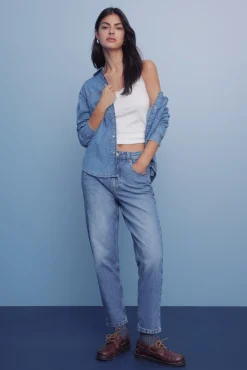 calça jeans mamãe
