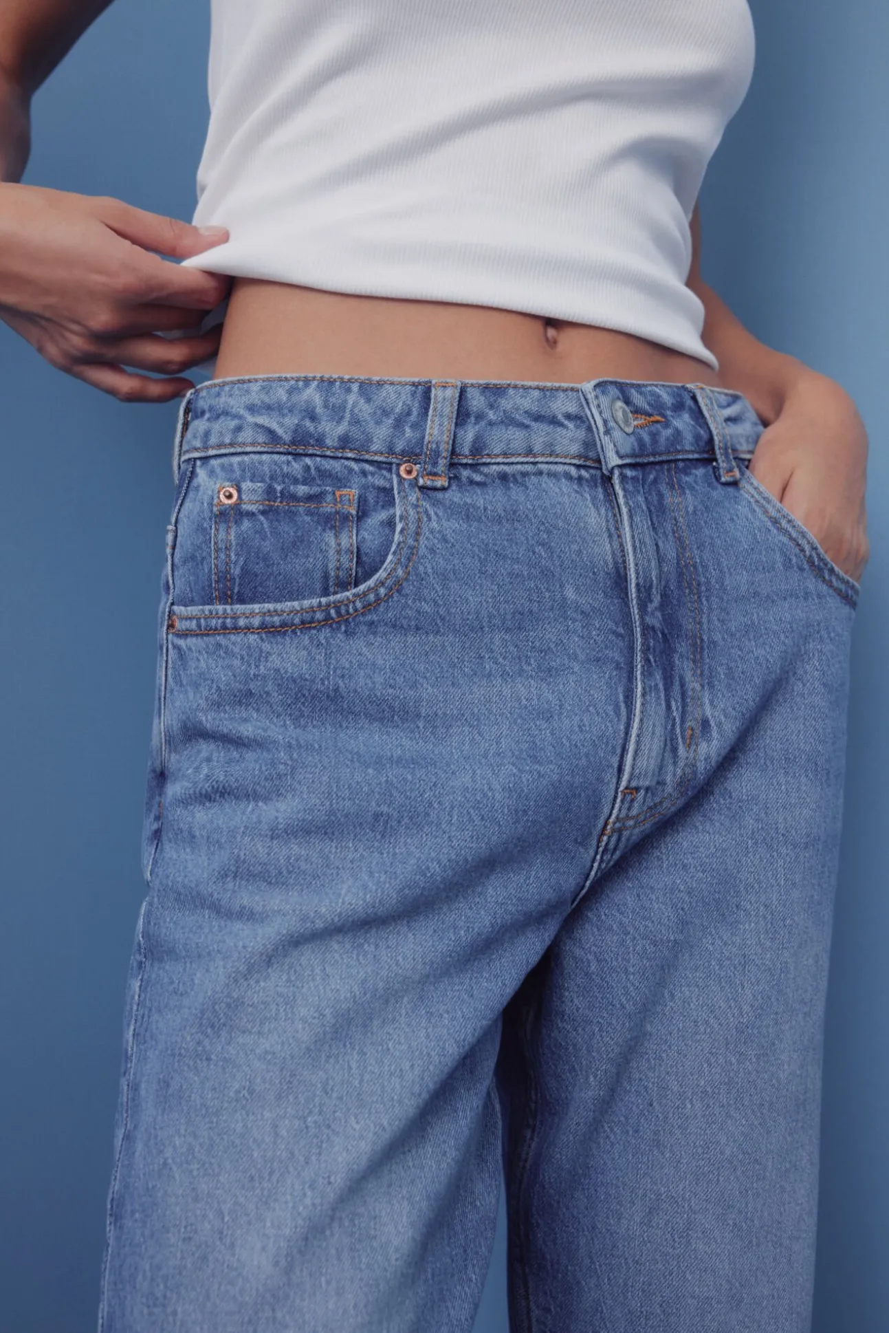 calça jeans mamãe