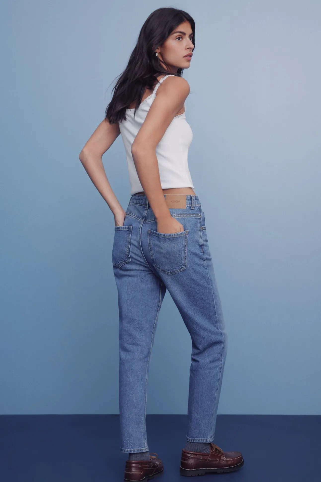 calça jeans mamãe