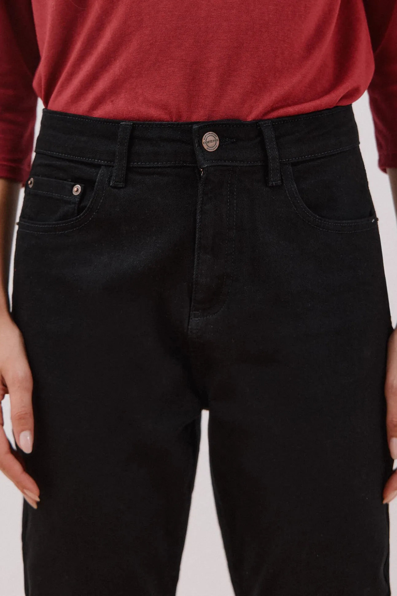 calça jeans mamãe