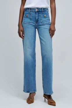 Calça jeans reta