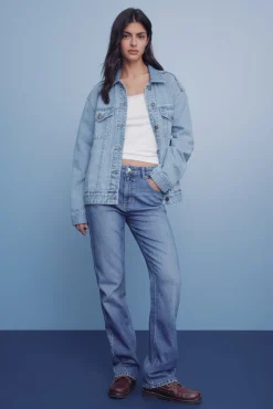 Calça jeans reta