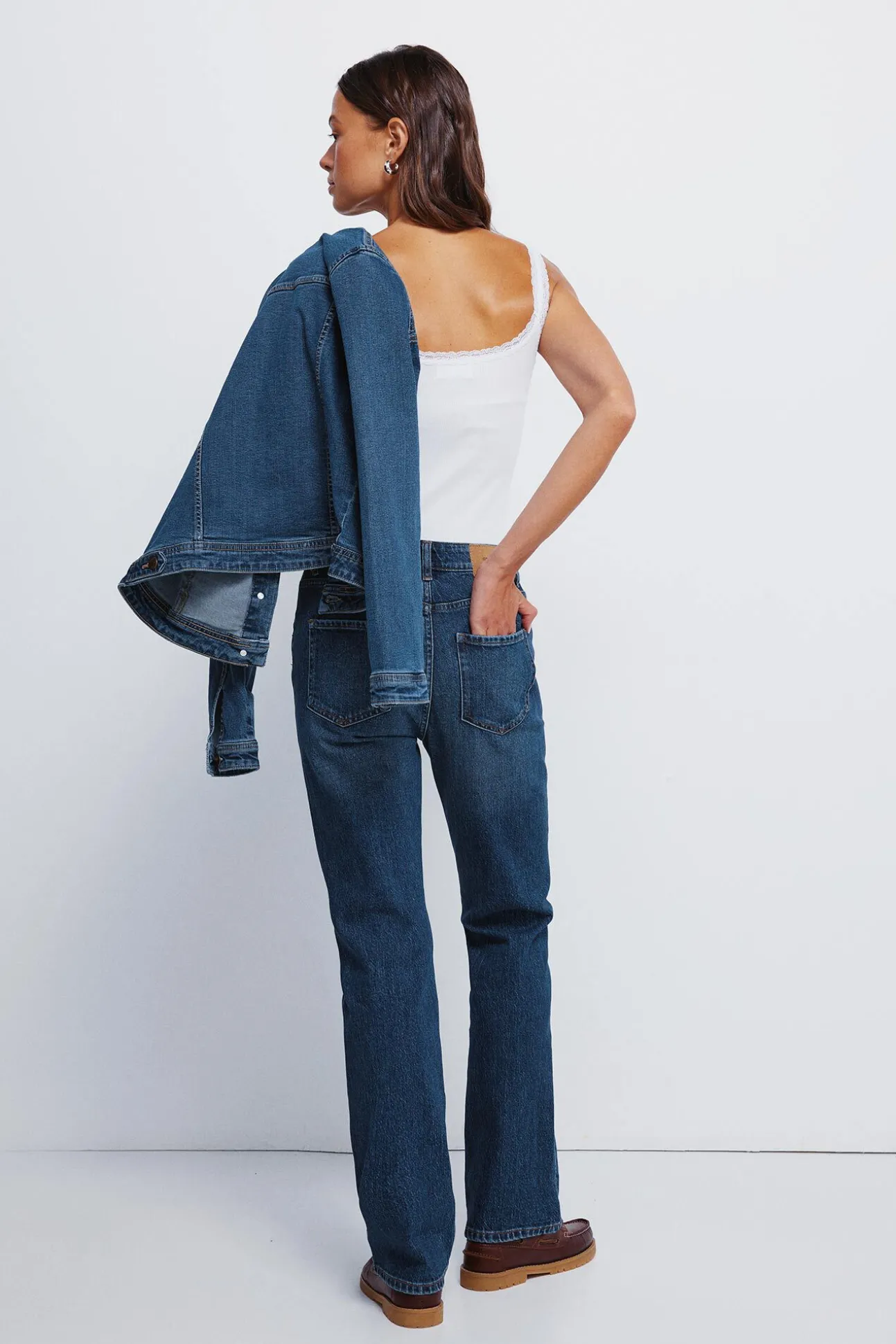 Calça jeans reta