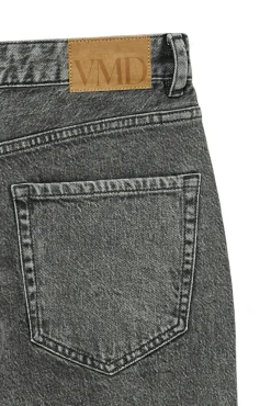 Calça jeans reta de cintura alta
