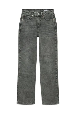 Calça jeans reta de cintura alta
