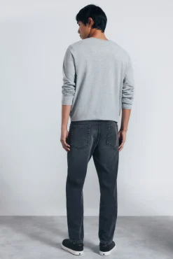 Calça jeans skinny cinza escuro