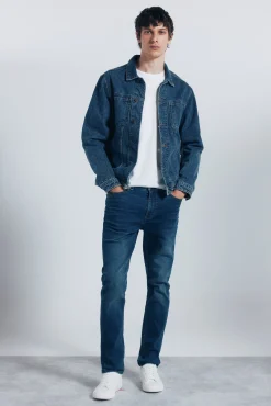 Calça jeans skinny fit tingida