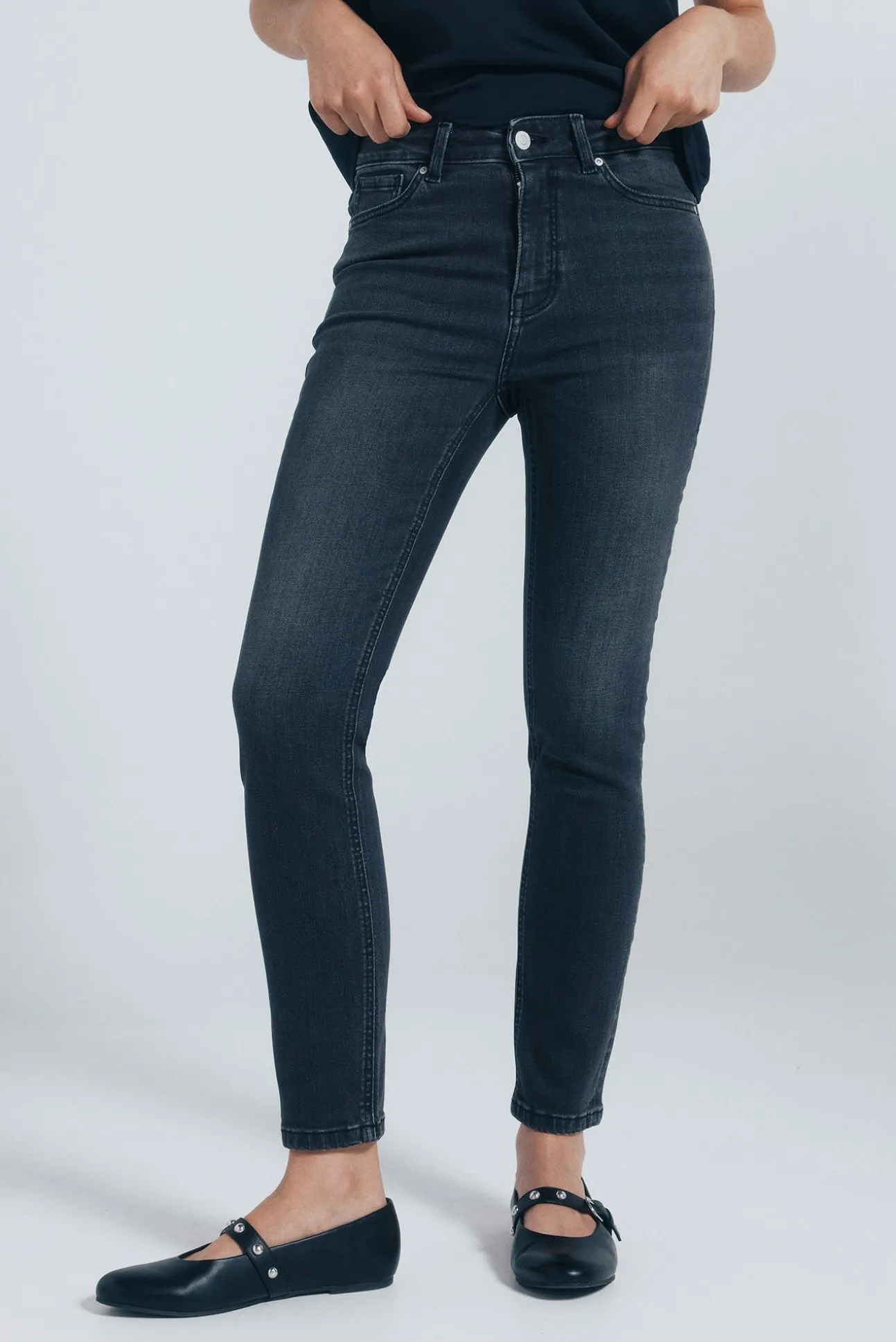 Calça jeans slim cropped