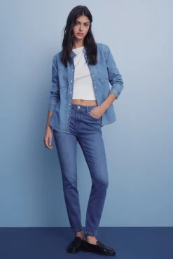 Calça jeans slim cropped
