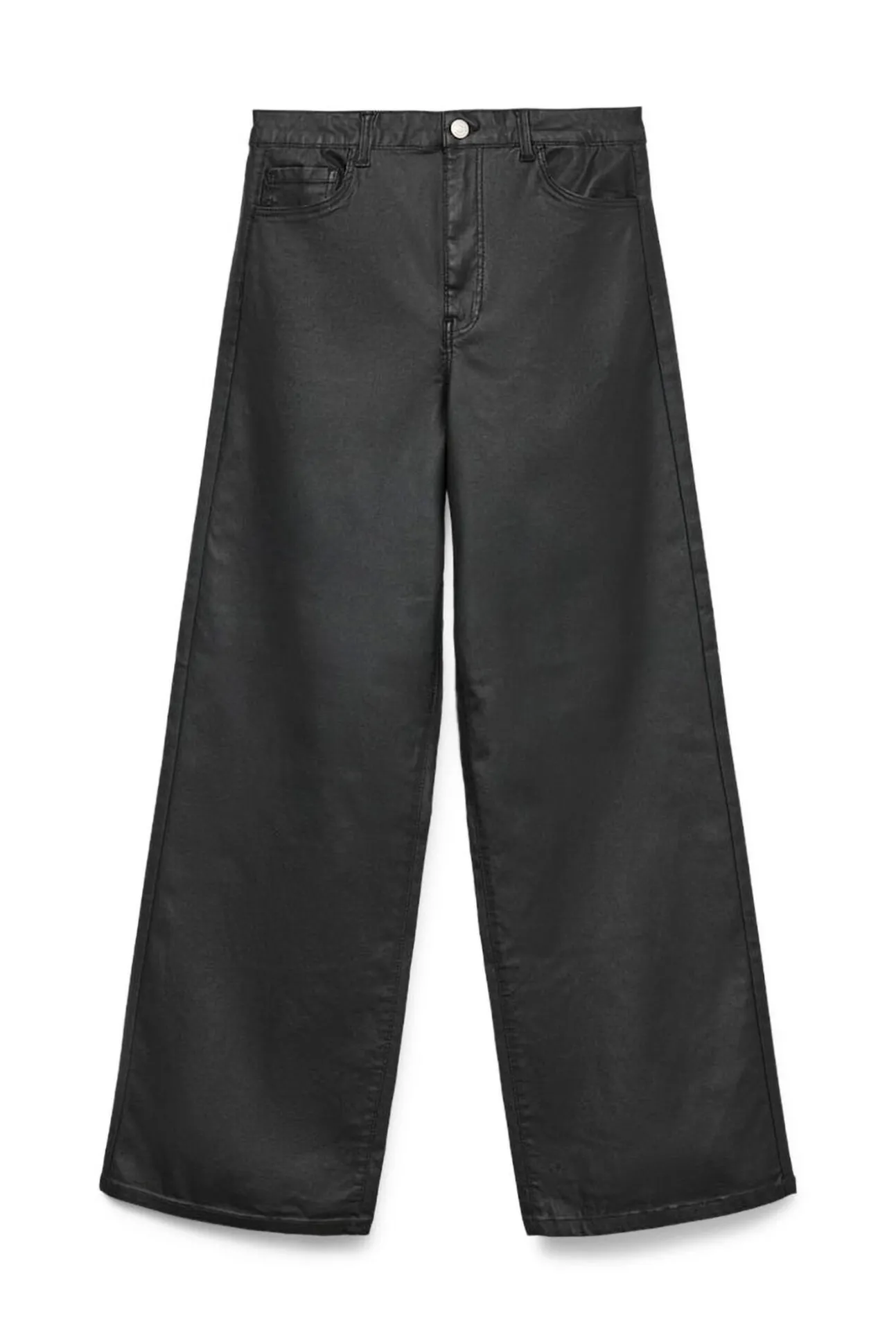 Calça largas com efeito couro
