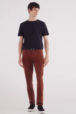 Calça slim fit com 5 calça