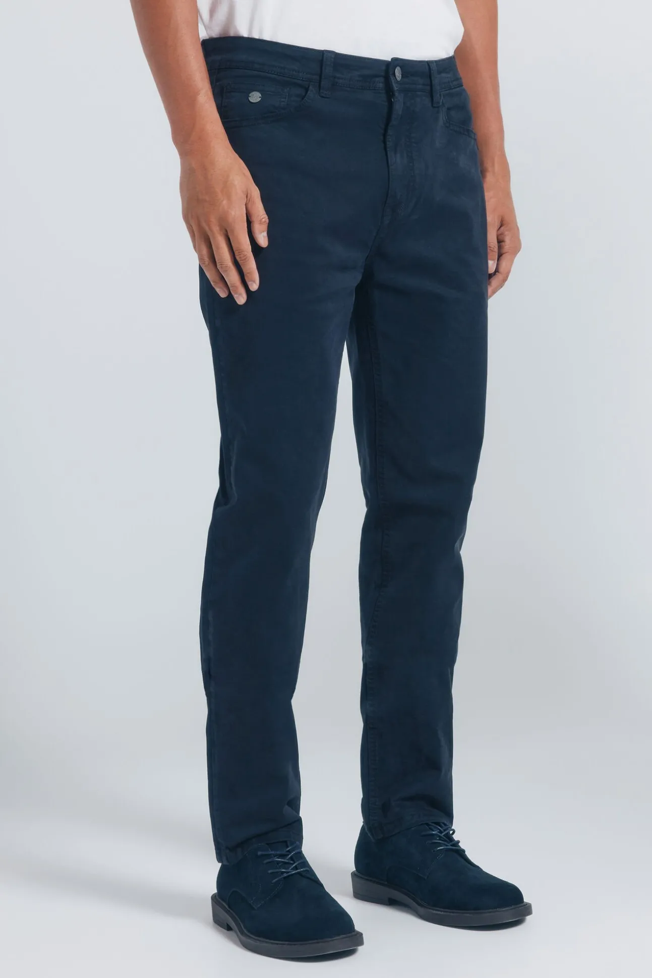 Calça slim fit com 5 calça