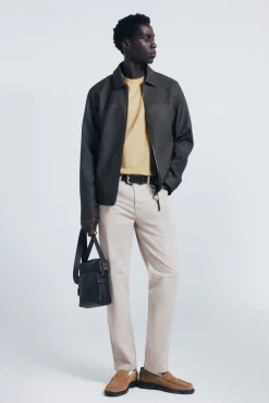 Calça slim fit com 5 calça