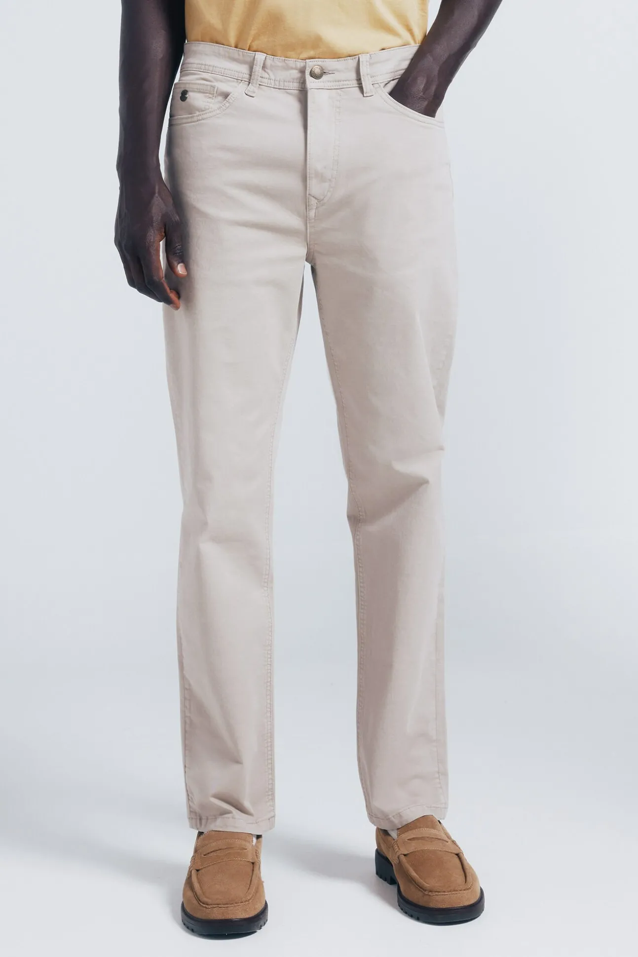 Calça slim fit com 5 calça