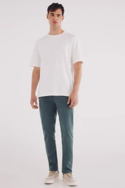 Calça slim fit com 5 calça