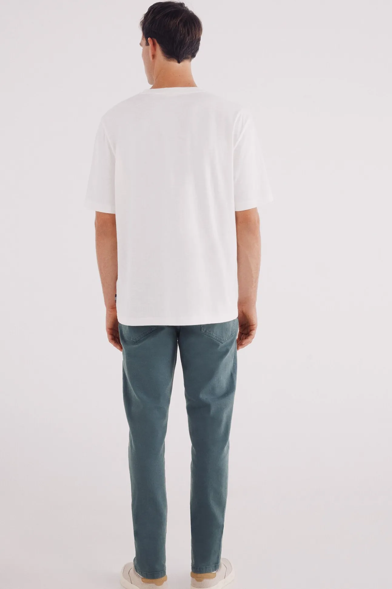 Calça slim fit com 5 calça