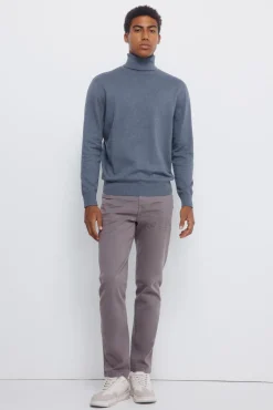 Calça slim fit com 5 calça