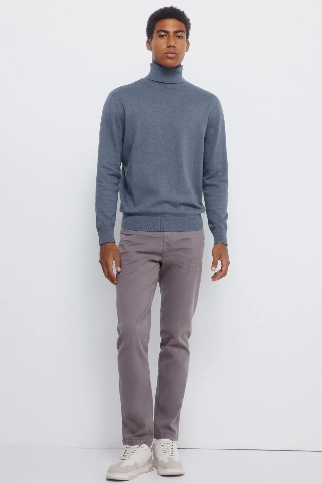 Calça slim fit com 5 calça