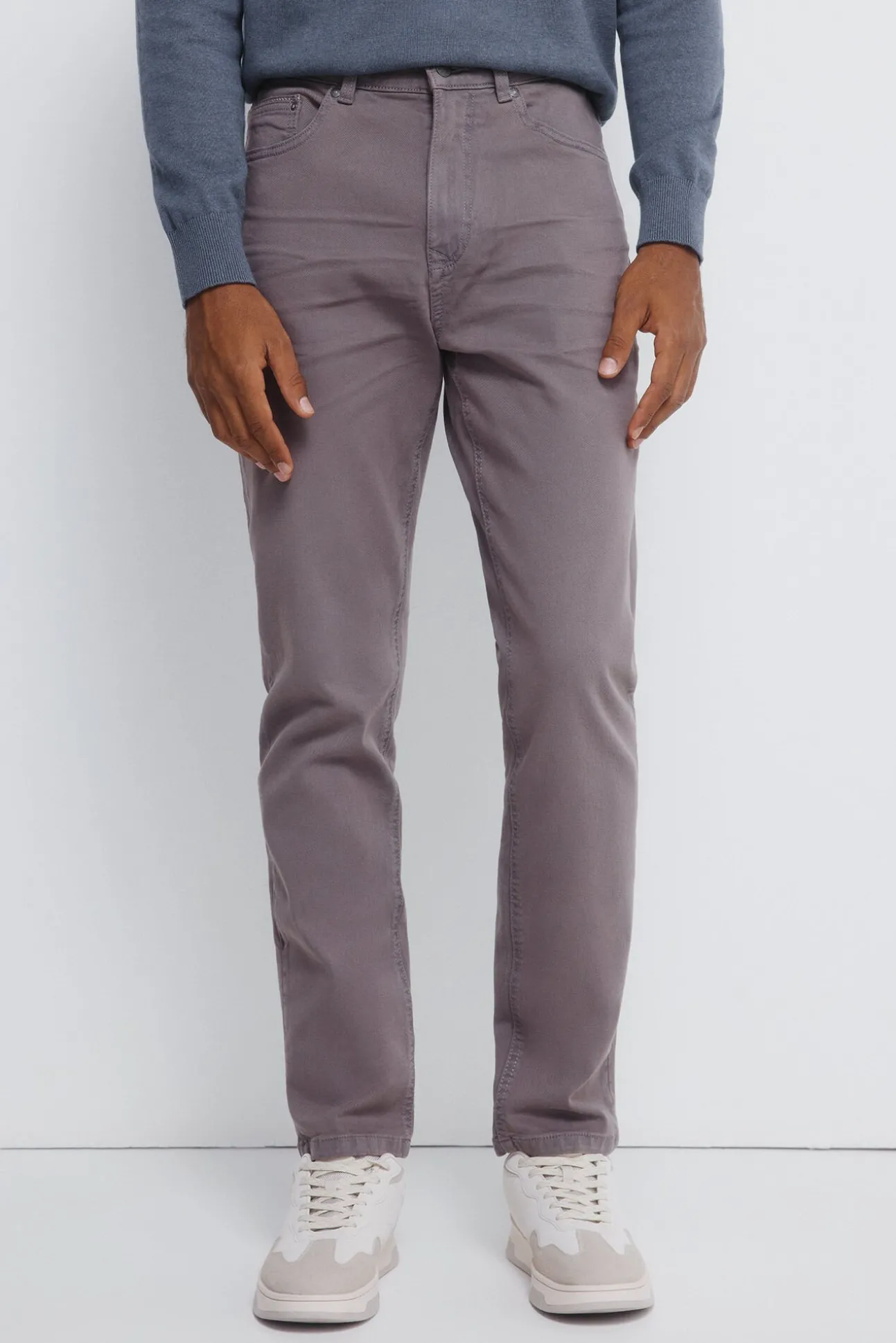 Calça slim fit com 5 calça